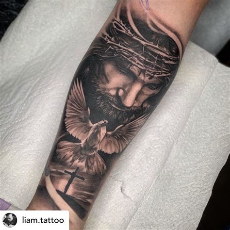 jesus christ tattoo sleeve